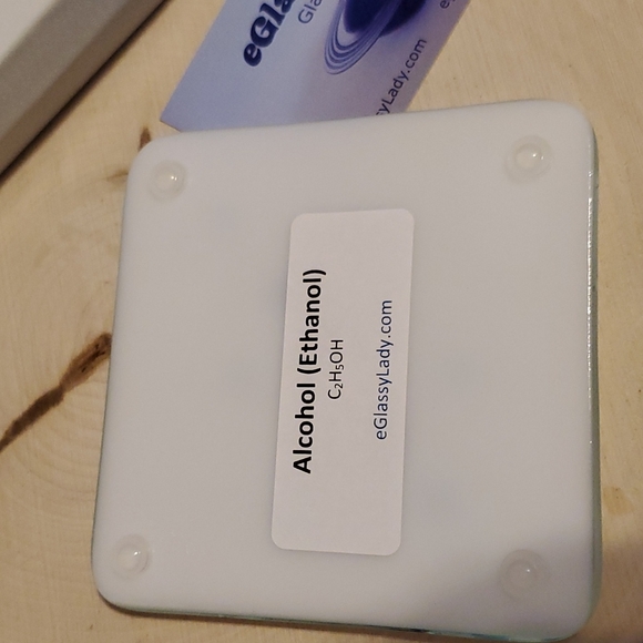 eGlassyLady Alcohol Ethanol Chemical Formula Handmade Glass Coaster - Picture 4 of 4